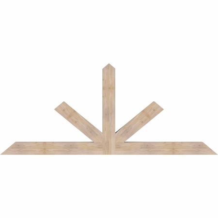 Ekena Millwork Saratoga Smooth Timber Gable Bracket, Douglas Fir, 96"W x 40"H x 5 1/2"D x 5 1/2"F, 10/12 Pitch GBW096X40X0606SAR00SDF